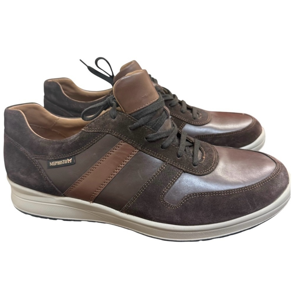 Mephisto Vito Men's Dark Brown and Tan Sneakers Sz 12 Leather and suede - Picture 6 of 15